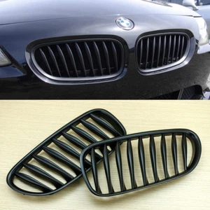 BMW MATTE BLACK E85 E86 Z4 COUPE CABRIOLET FRONT GRILLS GRILL - Picture 1 of 6