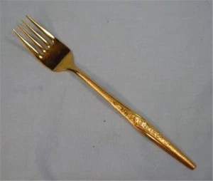 Vintage Golden Bouquet Dinner Fork Carlyle Silver 24 Karat Gold Electroplate (O) - Picture 1 of 4