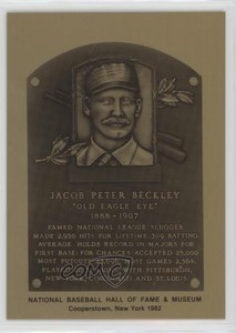 1981-89 Metallic Hall of Fame Plaques 1982 Jake Beckley HOF
