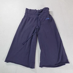 Y2K American Eagle Sweatpants Womens Large Blue Wide Leg Capri Pant Baggy 29x32 - Picture 1 of 18