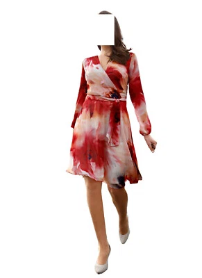 Alba Moda CHIFFON WICKEL-OPTIK KLEID MULTICOLOR GR. 46 0917333039 - Bild 1 von 4