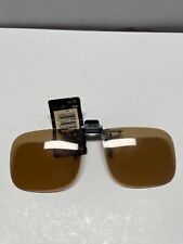 vintage Foster Grant clip on sunglasses brown lense