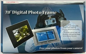 7-Inch Nextar N7-102 Widescreen Digital Photo Frame/MP3 Player/ Black or Silver - Picture 1 of 7