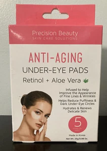Precision Beauty Retinol + Aloe Vera Anti-Aging Under Eye Pads 5 Pair ( 10 ) New - Picture 1 of 1