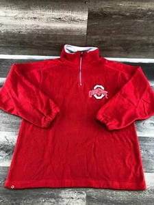 Ohio State Buckeyes Herren M rot 1/4 Zip Fleece Pullover Sweatshirt NCAA Football - Bild 1 von 10