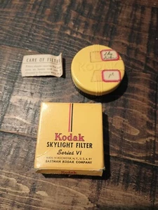 Filtro de tragaluz Kodak vintage serie 6 No. 1A con caja y estuche originales EXC - Imagen 1 de 3