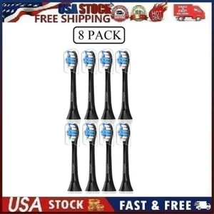 For Philips Son²icare Standard Soni Care Replacement Toothbrush Heads 8pcs Black - Picture 1 of 10