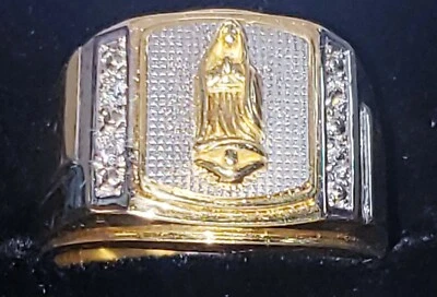 Anillo de oro real 14k para hombre talla 10 Foto 1 de 4