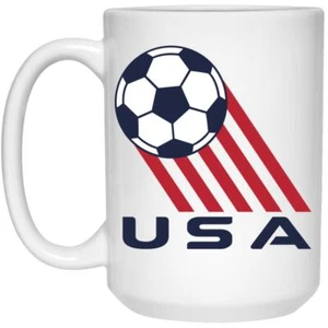 USA Team Mug 15 oz. White Glossy Ceramic | NASL Soccer Team - Picture 1 of 6