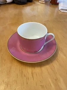 Christian Lacroix Follement Pink Flat Breakfast Cup and Saucer Set ~ GORGEOUS! - Picture 1 of 10