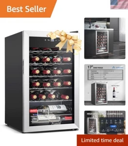 Freestanding or Built-In 24-Bottle Wine Cooler with Dual-Temperature Control - Picture 1 of 11