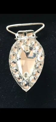 Irish dancing number Card clip For Irish Dress . crystal ab or crystal clear .