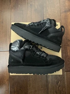 UGG Lowmel Black Comfy Fashion Shoes Sneakers Womens Size 7 New 100% Authentic - Picture 1 of 9