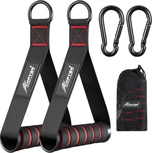 Gym Exercise Handles Replacement Handle Attachments for Cable Machine Red - Picture 1 of 6