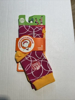 LITTLE MISS MATCHED PACK OF 3 SINGLE ANKLET SOCKS Sock Size 9-11 Shoe Size 4-10 - Image 1 of 3