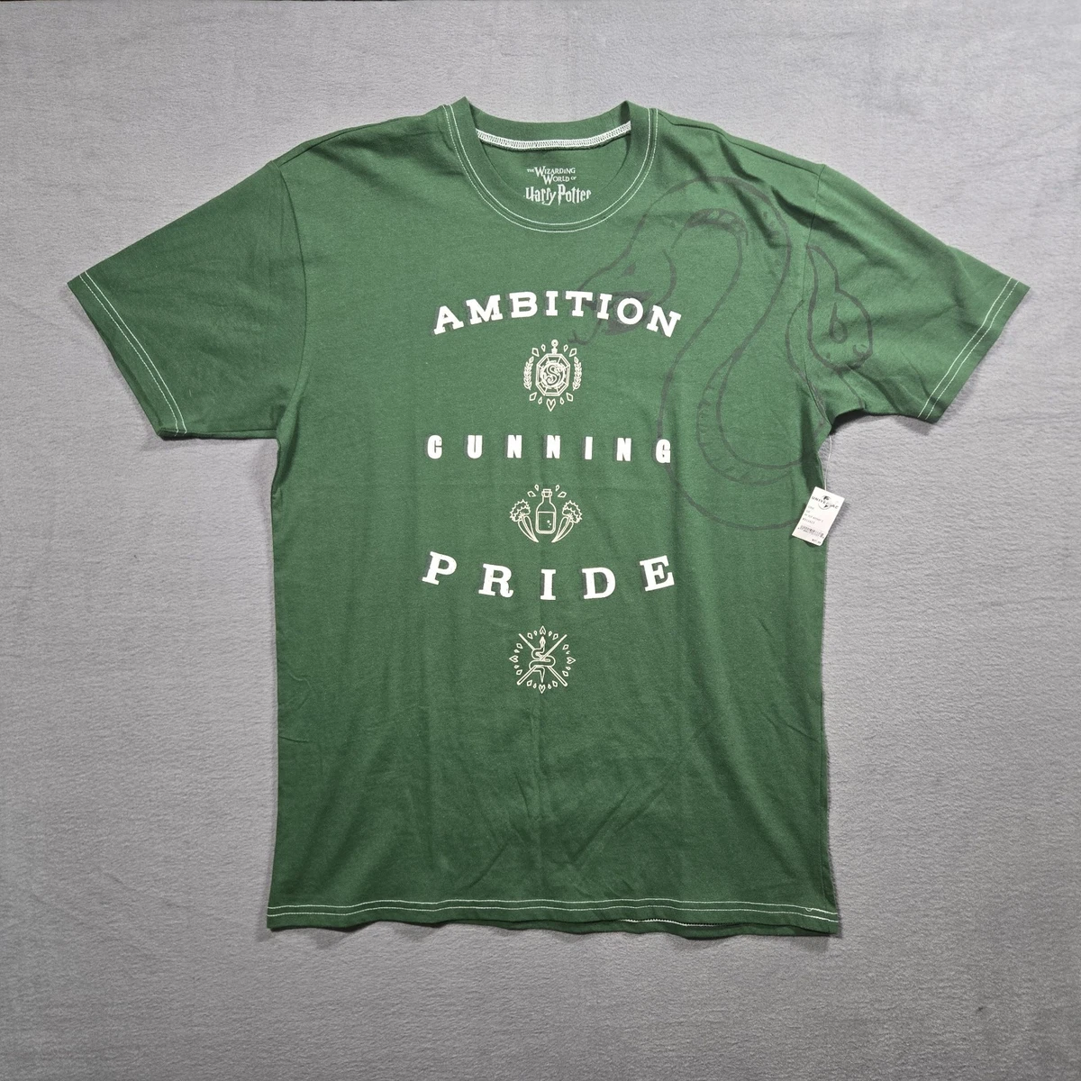 Harry Potter Hogwarts Patch Print Men's T-Shirt – Vanilla Underground Graphic Tee (Sizes S-XL) - View #2