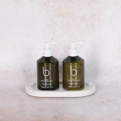 Natural White Marble Small Oval Valet Jewellery Soap Candle Desk Organizer Tray - Image 1 of 4