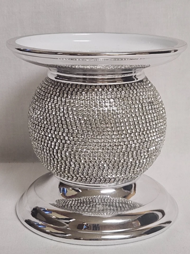 Bath and Body Works 3 Wick Candle Holder Glittery Silver NEW for 2025 - Image 1 of 1