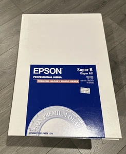 Epson S041289 Professional Media Premium Glossy Super B 13”x19” New 20 Sheets - Bild 1 von 6