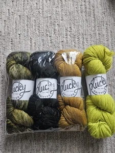 New Lot Of 4 Plucky Knitter Trusty Fingering Yarn merino Wool 100% Mixed Lot - Picture 1 of 9