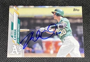Mark Canha Oakland Athletics Signed Auto 2020 Topps Card #474 ~ COA - Picture 1 of 3