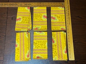 6 Vintage Gold Napkins Red Leaf Ampersand Pro Unused NEW 60's? 70's? - Picture 1 of 9