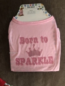 Pet Shirt Size Medium Born To Sparkle - Picture 1 of 2
