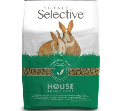 SUPREME 1.5KG SELECTIVE HOUSE RABBIT FOOD x1 x4 : Science Home Bunny Food Indoor Pellets