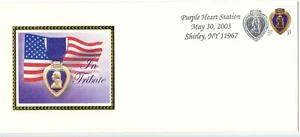 2003 FDI, LILA HERZ FDC & GEDENKZERTIFIKAT - Bild 1 von 2