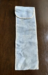 WISS ANTI-TARNISH SILVER STORAGE POUCH BAG Blue Flannel 12”x 3” - Picture 1 of 4