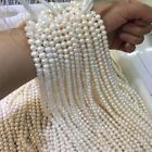 1 Strand Natural Freshwater Pearl Nearly Round Gems Loose Beads Strand 14"