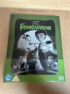 DISNEY'S FRANKENWEENIE - UK EXCLUSIVE 3D + 2D BLU RAY STEELBOOK - NEW & SEALED - Picture 1 of 4
