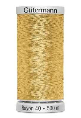 Gutermann Rayon 40 #1167 MAIZE YELLOW, 500m Machine Embroidery Thread - Image 1 of 2