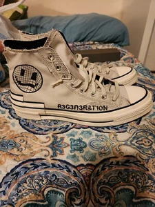 Size 10 - Converse Chuck 70 Hacked Heel High Tear Away - Light Bone - Picture 1 of 11