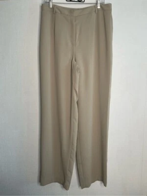 NWT  Yansi Fugel Microfiber Wide Leg Dress Pants Women Size 14 Tan - Image 1 of 4