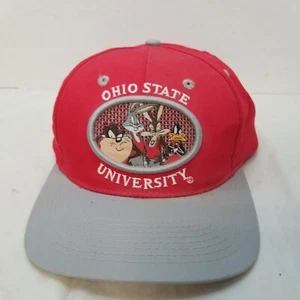 Vintage Ohio State Buckeyes Taz Daffy Bugs Bunny Looney Tunes Snapback Hat Cap - Picture 1 of 6