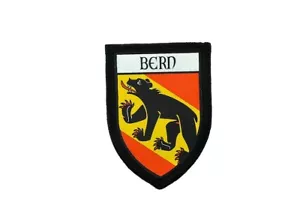 Patch printed embroidery travel souvenir shield city flag switzerland bern - Picture 1 of 1