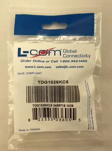 Conector extensor de cable de Internet L-COM TDG1026KC5 CAT 5 NUEVO - Imagen 1 de 10