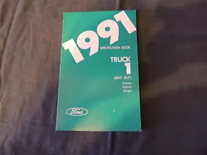 Specification book Datenbuch 91 Ford Aerostar Explorer Ranger Werkstatthandbuch - Bild 1 von 9