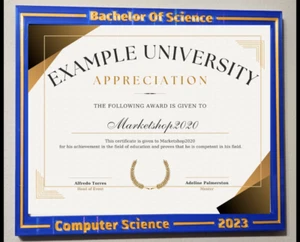 Diploma Certificate Frame for 8.5x11 3D Printed Custom Made For You - Picture 1 of 9