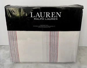 Lauren Ralph Lauren Marley Stripe King Sheet Set Cream - Picture 1 of 6