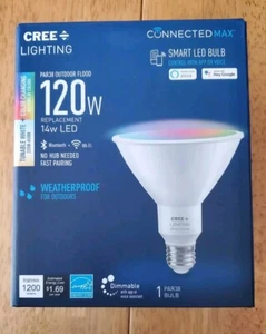 New Cree Lighting Connected Max Smart Led Bulb Par38 Outdoor Flood Tunable White - Picture 1 of 9
