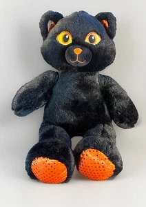 Build A Bear Midnight Sparkle Black Kitty Cat Halloween 15” Orange BABbb - Picture 1 of 7
