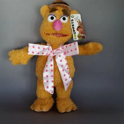 Muppets Fozzie Bear 毛绒豆袋娃娃 迪士尼填充动物 正品 15 英寸 — 第 1/4 张图片