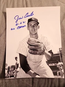 Jim Coates autographed signed 8x10 photo MLB New York Yankees  - Picture 1 of 3
