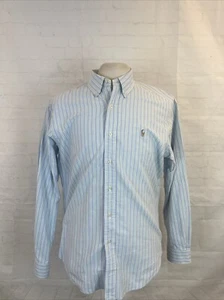 Ralph Lauren Men's Blue & Green Striped Cotton Dress Shirt 15.5 - 34/35 $118 - Picture 1 of 9