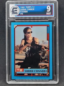 1991 LINDA HAMILTON SARAH CONNOR TOPPS TERMINATOR 2 T2 STICKER Card RC #3 EGC 9 - Picture 1 of 2