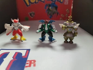 DNA Digivolve Digimon Mini Figure Set Of 3 Bandai 2000 VTG Japan Anime - Picture 1 of 9
