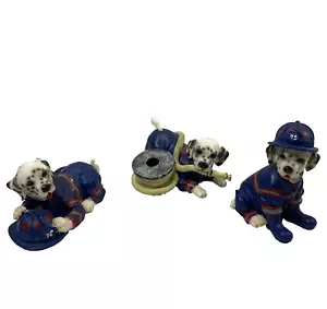 3er Set Dalmatiner Hunde Figuren Feuerwehrhaus Maskottchen Home Interiors Kinder Welpen - Bild 1 von 13