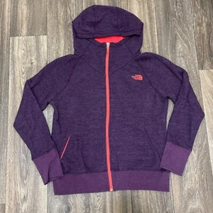 Felpa con cappuccio The North Face donna grande viola Terry RTO full zip - Foto 1 di 9